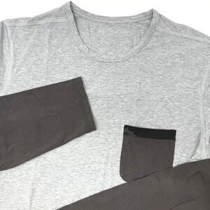 Lululemon Shirt Men's XL Gray 5 Year Basic Pocket‎ Athletic Long Sleeve